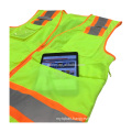 Custom High Quality 360 Degree Visibility Safety Heavy Duty Vest Hi Vis Yellow Orange Security Work Jackets EN20471 Front Zipper